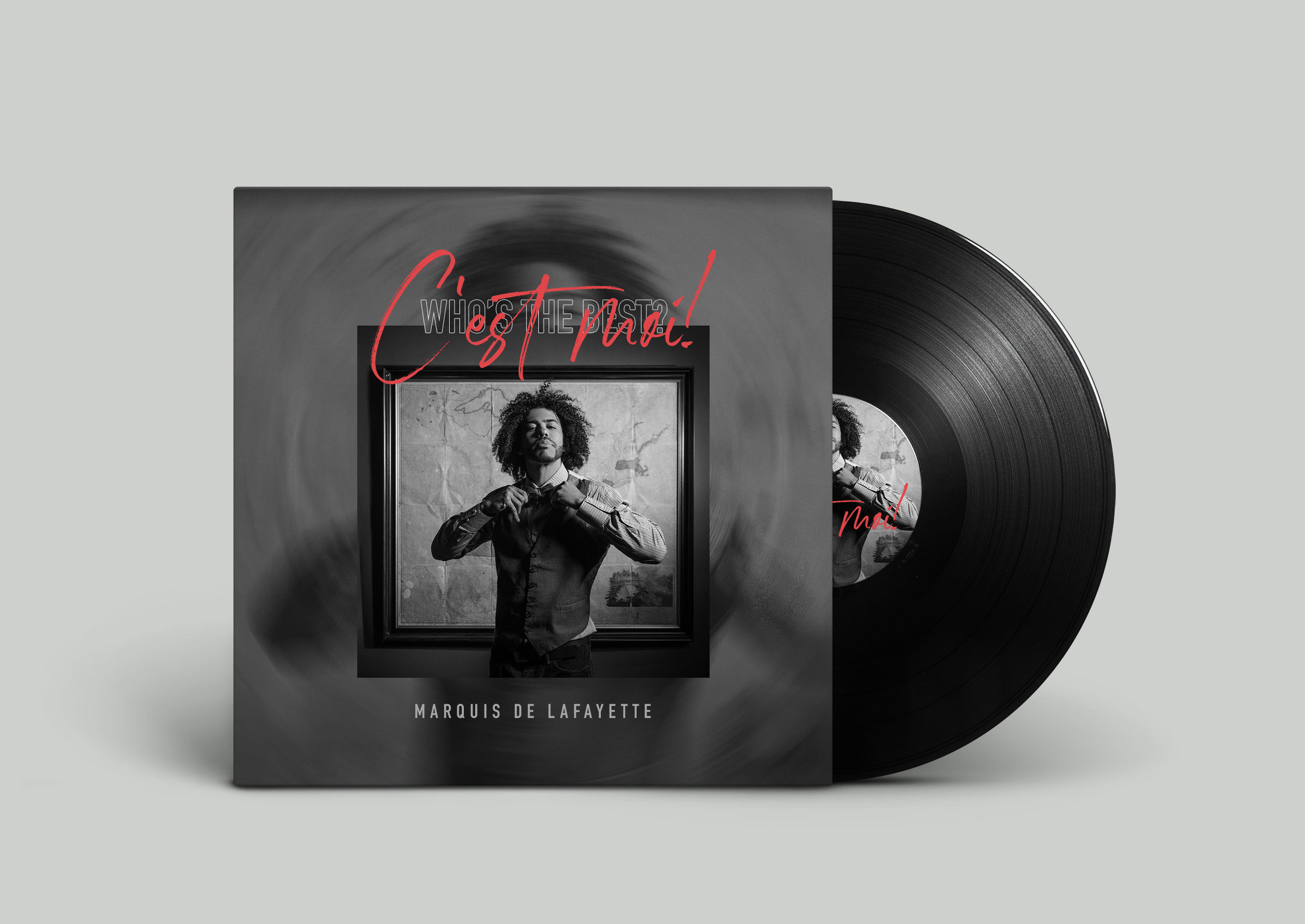 Marquis De Lafayette 'C'est Moi' album cover, vinyl mockup