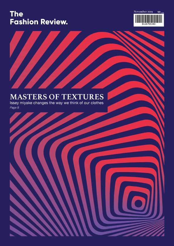 The Fashion Review magazine cover concept, warped stripe study