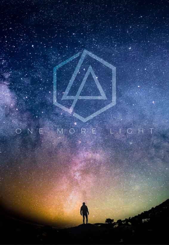 One More Light tribute poster with starry night sky