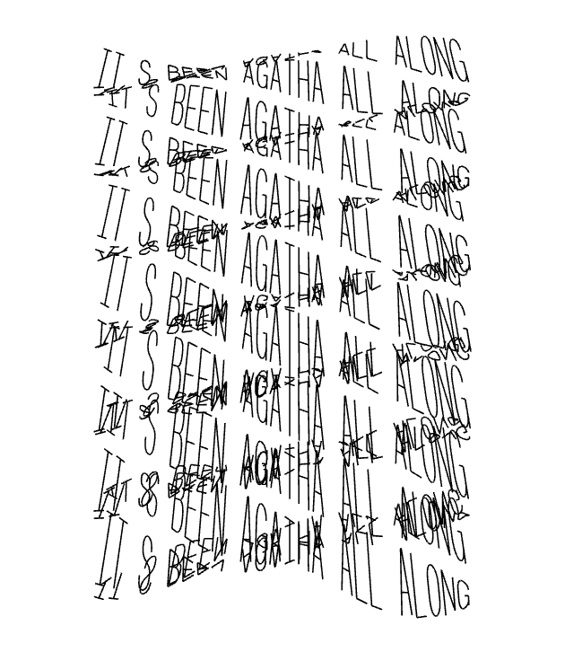 'It's been Agatha all along', layered kinetic typography animation