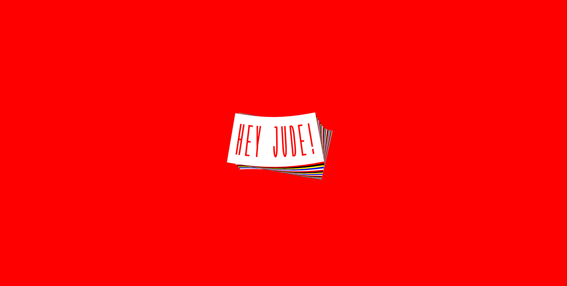 Hey Jude postcard-style animated title card