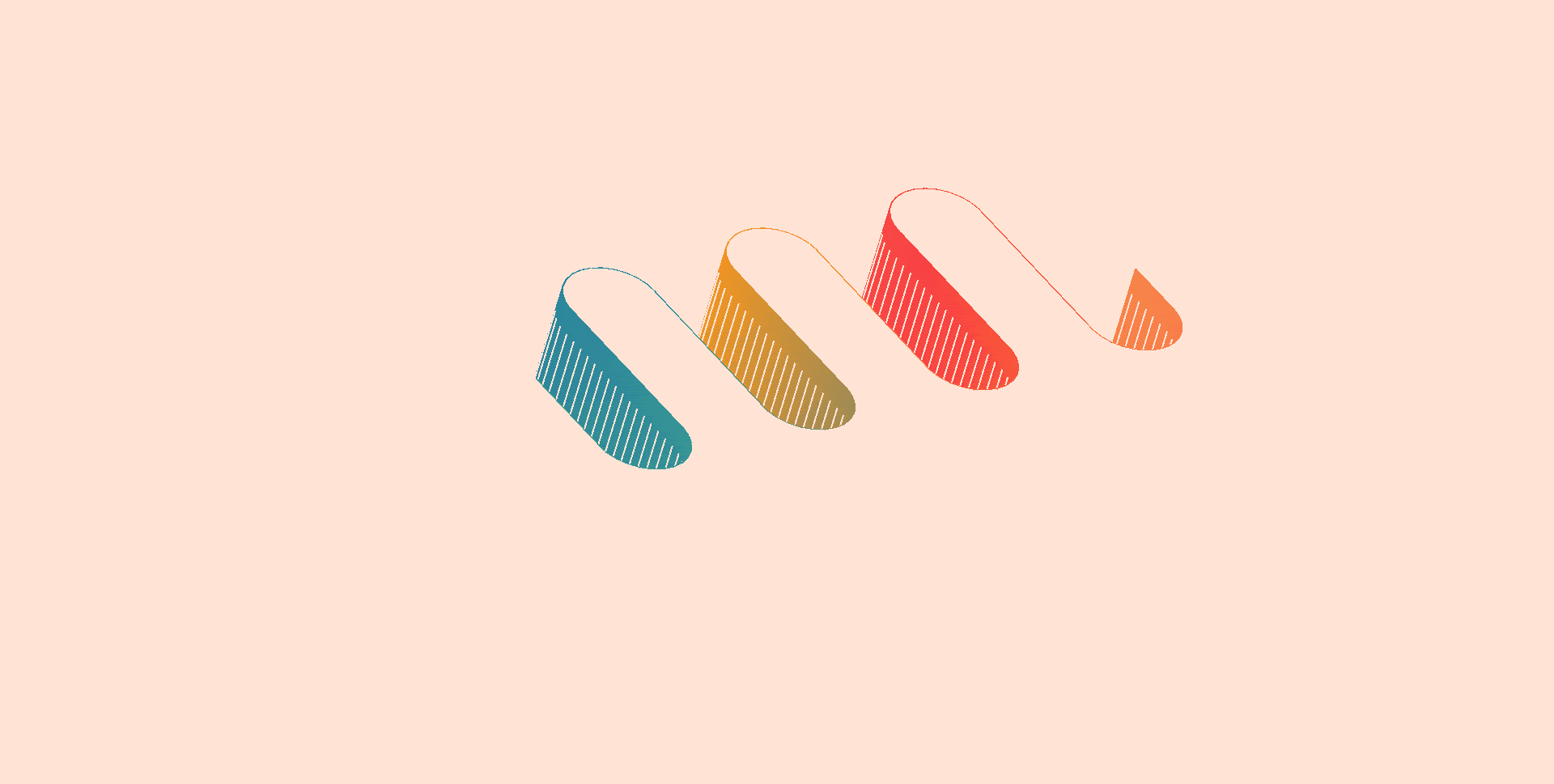 Ribbon wave abstract animation in the same style